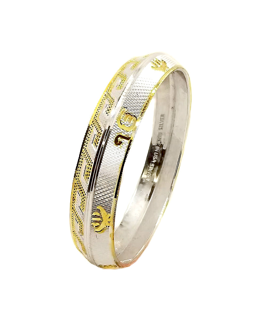 Handmade 999 Sterling Silver Sikh Khalsa Kara | Solid Silver Kada Bracelet/Bangle | Traditional Punjabi Jewelry with Brilliant Finish