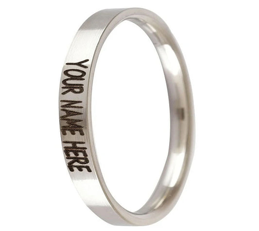 Customized Mens Kada Stainless Steel Laser Marked with Custom Message by Punjabikada.shop