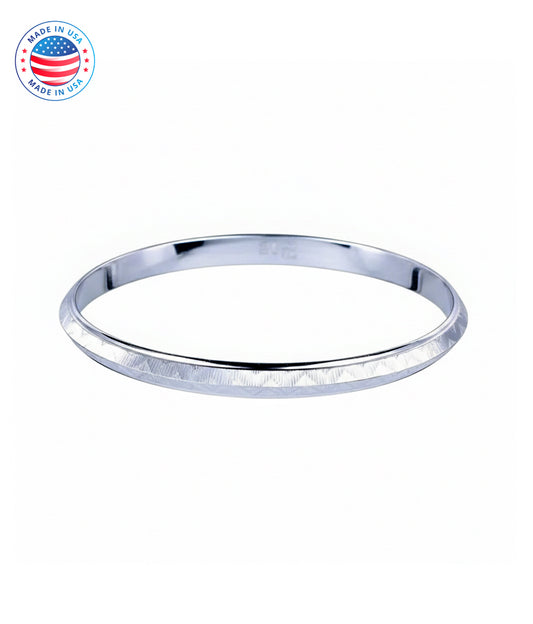 Handcrafted Sterling Silver Sikh Kada Bracelet: Punjabi Kara Bangle