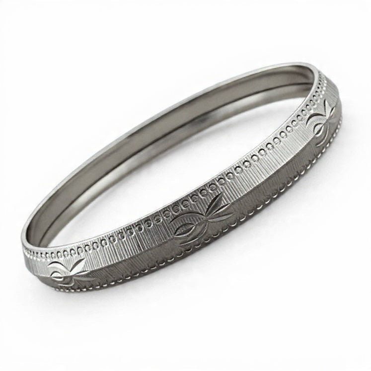 999 Pure Solid Silver Vintage Tribal Bangle – Men’s Handmade Kada