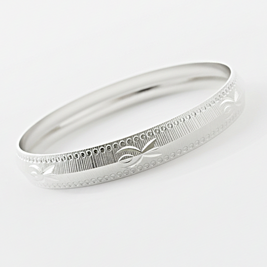 999 Pure Solid Silver Vintage Tribal Bangle – Men’s Handmade Kada