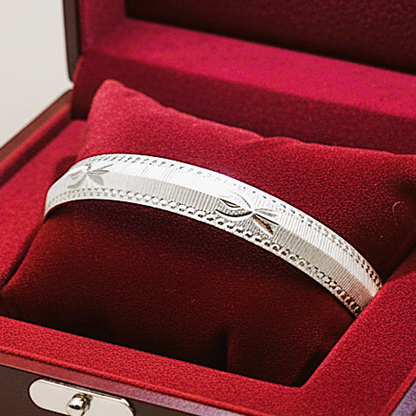 999 Pure Solid Silver Vintage Tribal Bangle – Men’s Handmade Kada