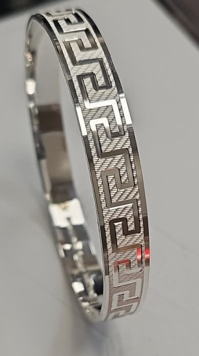 Punjabi Kada | 999 Pure Silver Sikh Bracelet | Personalized Men's Kara