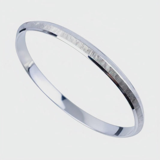 Handcrafted Sterling Silver Sikh Kada Bracelet: Punjabi Kara Bangle